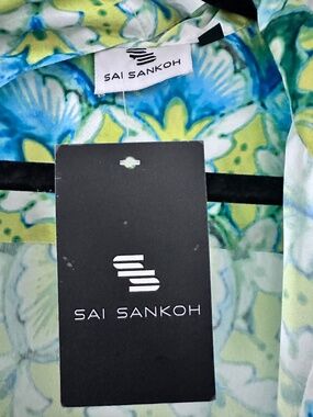Sai Sankoh Resort Guinevere Shirt Dress Floral Maxi with Matching Belt Sz M NWT